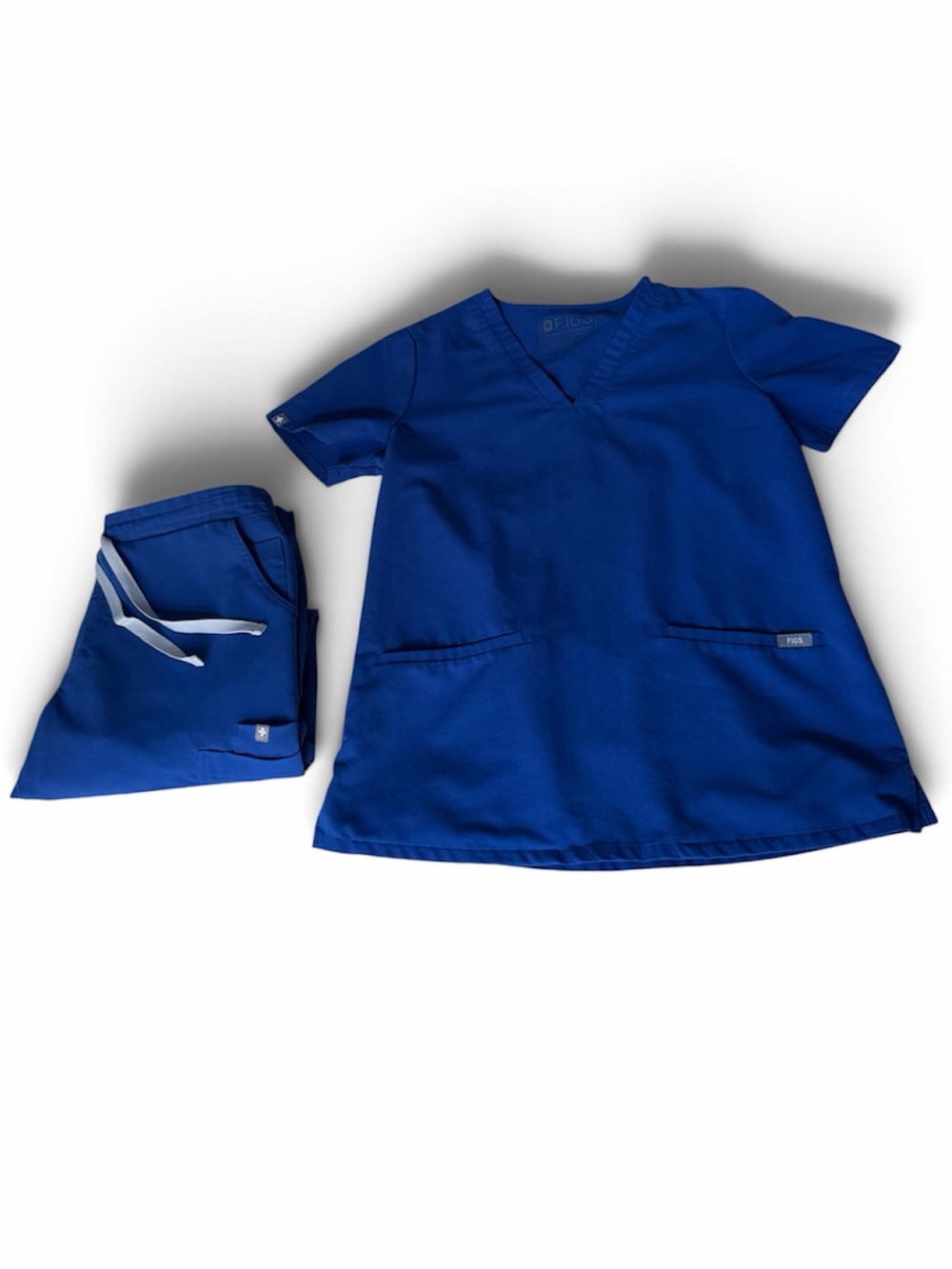 FIGS small scrub set in blue